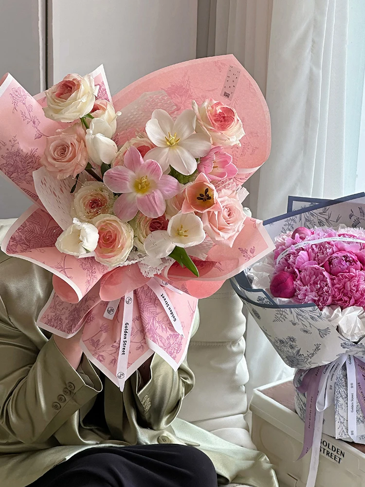 Valentine\'s Day Paper Vintage Art Aesthetics Printing Kapok Paper Retro Style Flower Wrapping Paper Supplies DIY Craft