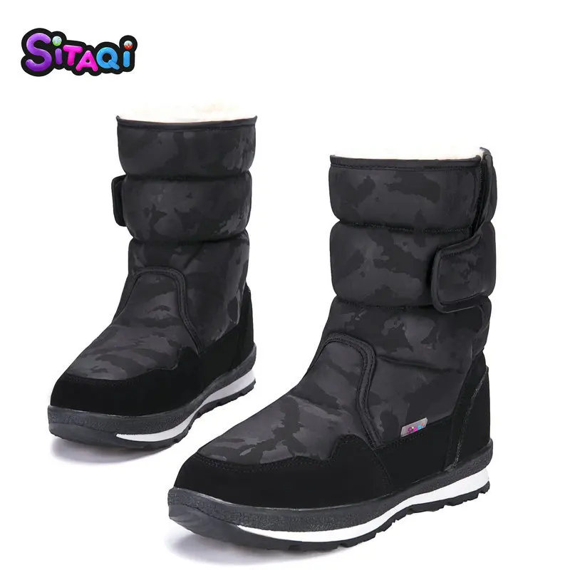 Parent Child Children's Snow Boots Waterproof Anti Slip Winter Plush Thickened for Children's Winter Shoes