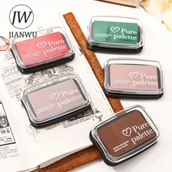 JIANWU 20 Colors Big Ink Pad Oil Planner Silicone Stamp Material Concave Waist Color Ink Pad Creative DIY Journal Stationery