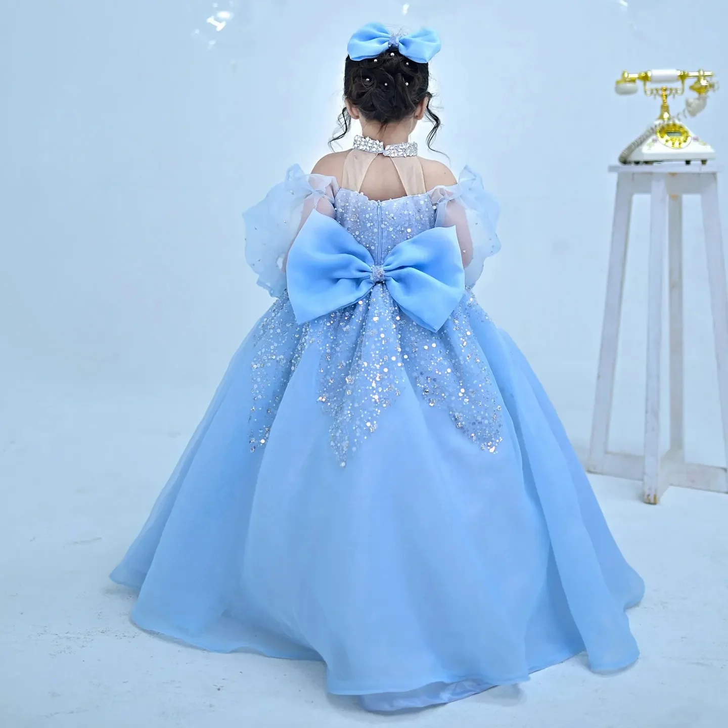 halter beach wedding dress VIRGINIA print_gingham Wide Leg Dress Pants Style:Dress+Overskirt Every gaze will be