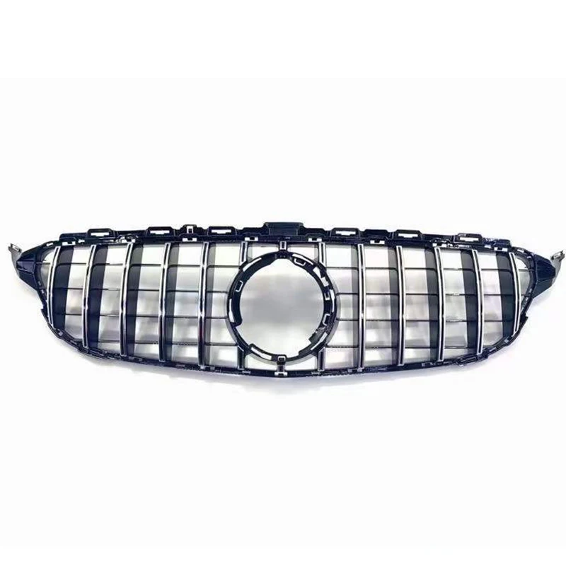 For C Class W205 C180 C200 C220d C260 2015-2021 Year W205 GT Style Silver / Black Front Grill