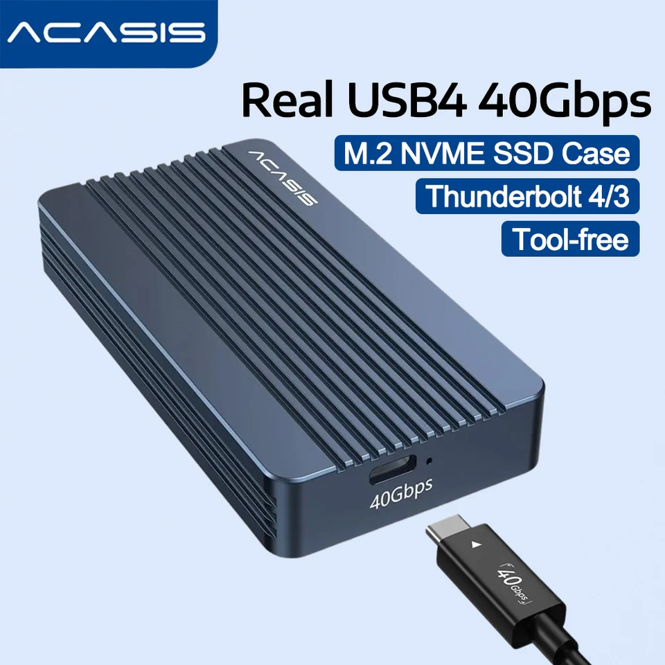 ACASIS 40Gbps M.2 NVMe SSD Enclosure Case Aluminum for Thunderbolt