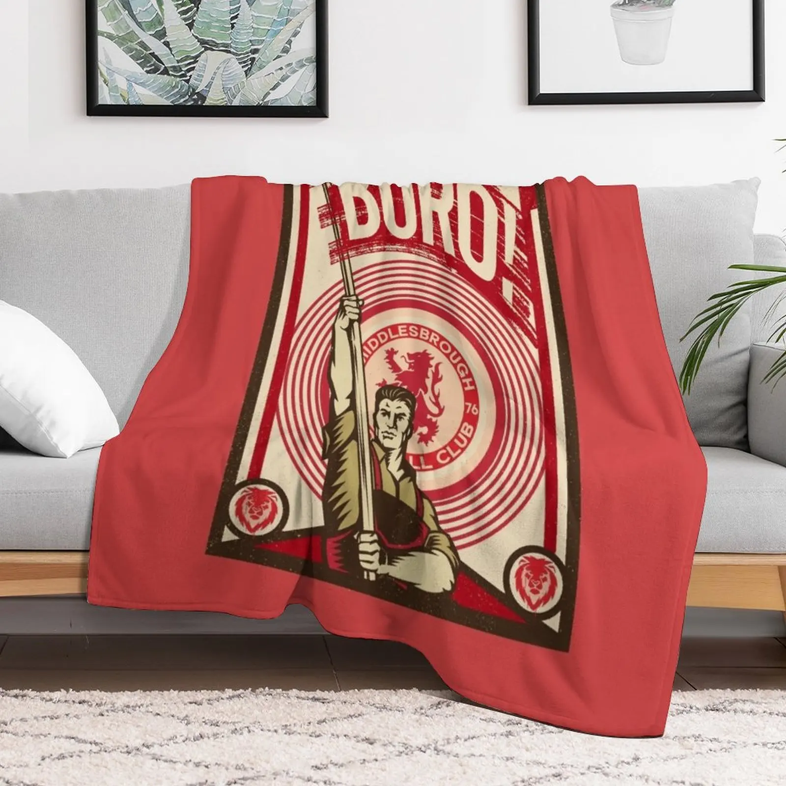 Middlesbrough The Boro Throw Blanket cosplay anime Bed linens Blankets