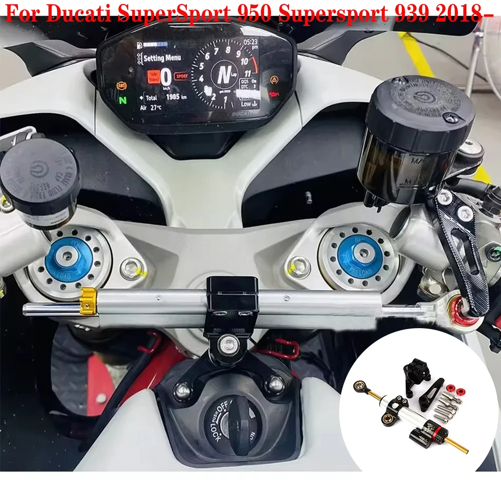 

For Ducati SuperSport 950 Supersport 939 2018- Motorcycle Steering Absorbers Mount Damper Bracket Kit