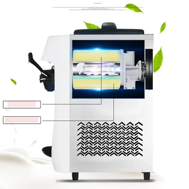 Электрическая коммерческая машина для мягкого мороженого, 220 В, машина для мягкого мороженого, 12-16 л/ч, 220 В, 1 шт.