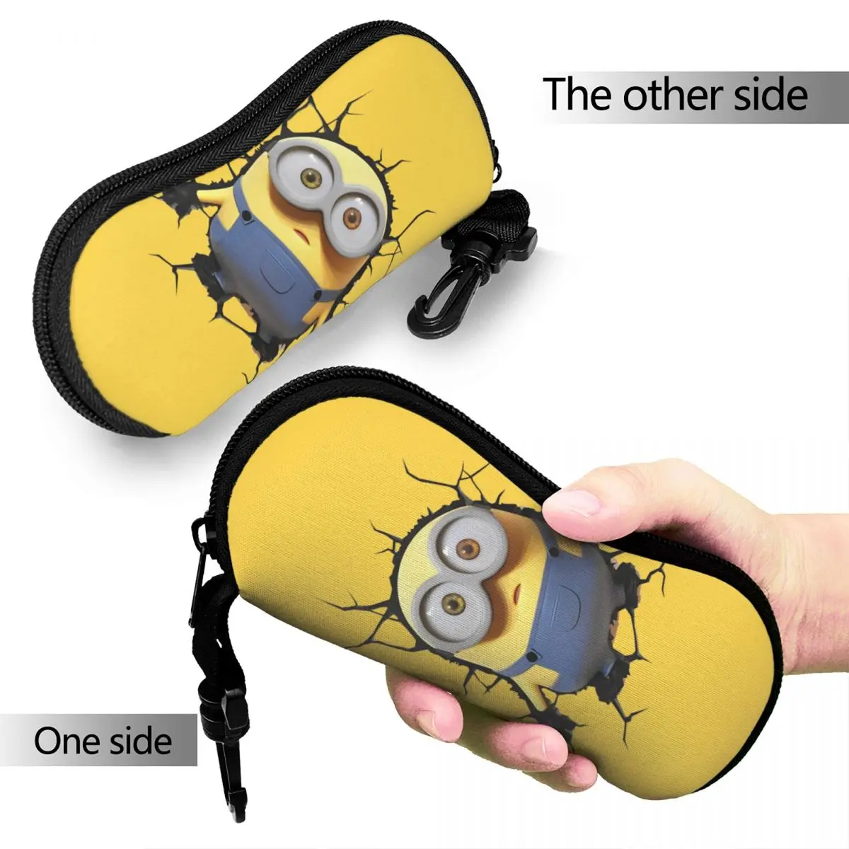 Minions Shocking Glasses Case Anti-Fall Eyewear Protector Small Eyeglasses Box