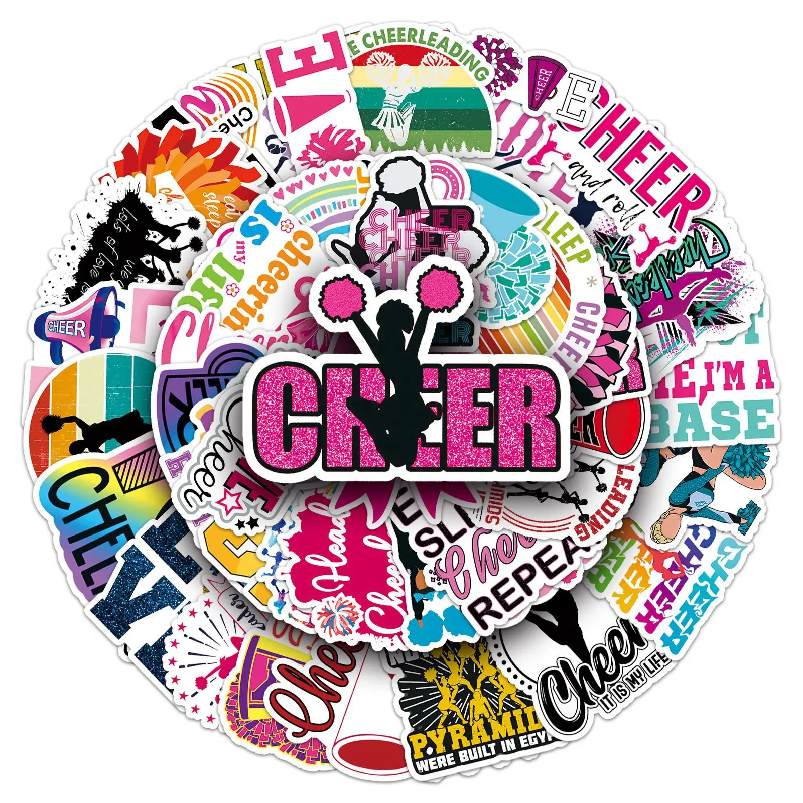 10/50PCS Cheerleading Gymnastics Sports Guka Waterproof Decorative Luggage Water Cup Skateboard Graffiti Stickers Kids Toy
