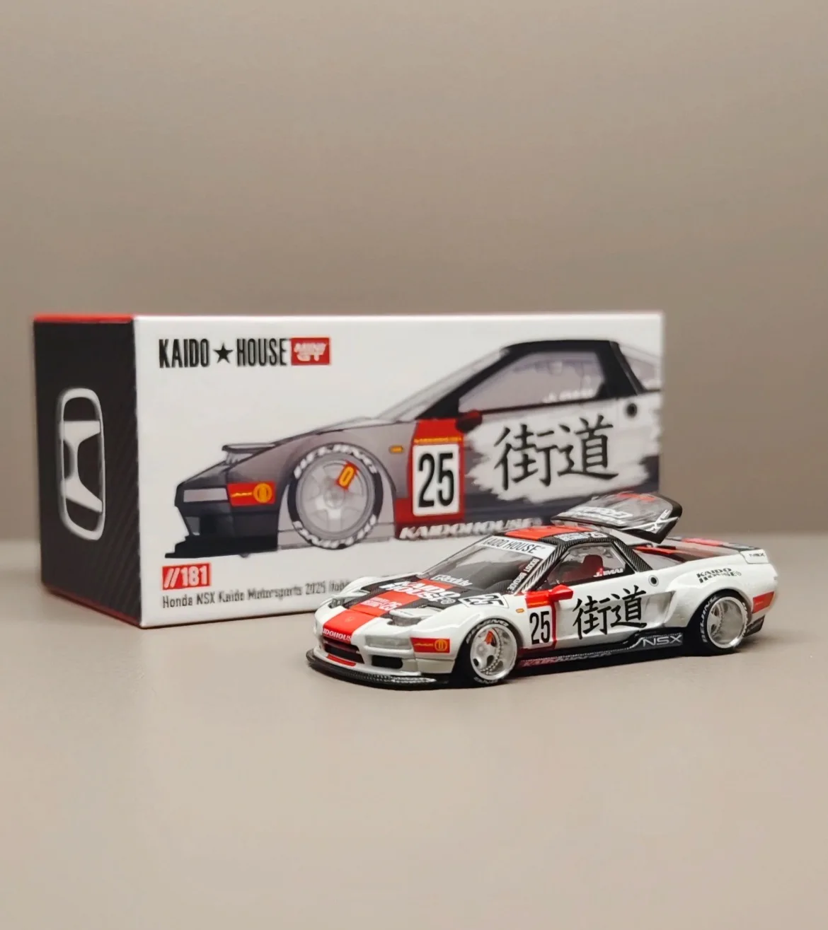 New Mini Gt Kaido House 1:64 Honda Nsx No.25 Hec Version Open-Lid