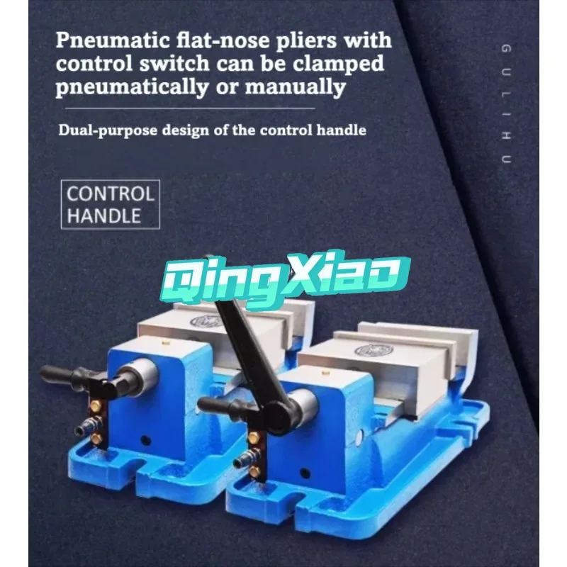 Precision Pneumatic Milling Machine Vise 6 Inch Angle Lock Design CNC Machining Center Tool For Milling Drilling Workholding