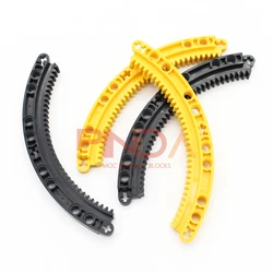 Technology MOC Parts 24121 High-Tech Gear Rack 11x11 Curved Building Block Bricks Mechanical Engineering Track Accessories Toys
