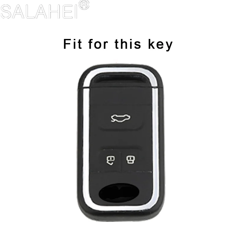 Leather Car Remote Key Case Cover Protector Holder Shell Fob For Chery Arrizo Tiggo 3 4 5X 8 Glx 7 2019 2020 Keychain Accessory