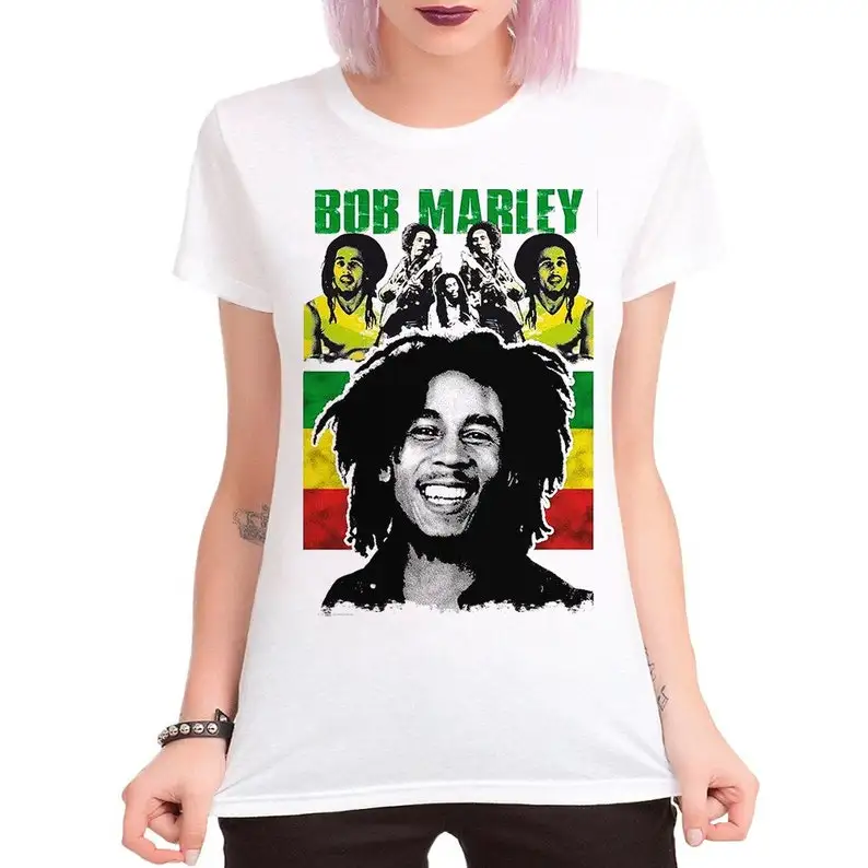 Bob Marley Graphic T-Shirt, Men's Women's Sizes (met-066)