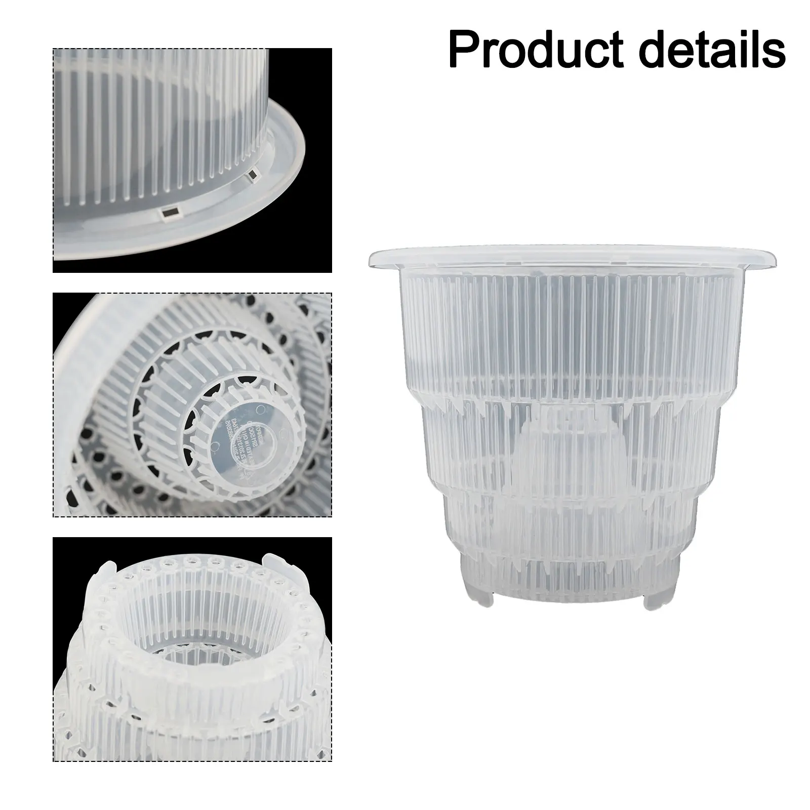 Clear Resin Orchid Plant Container with Ventilation Holes Innovative Design for Root Growth and Healthy Plants