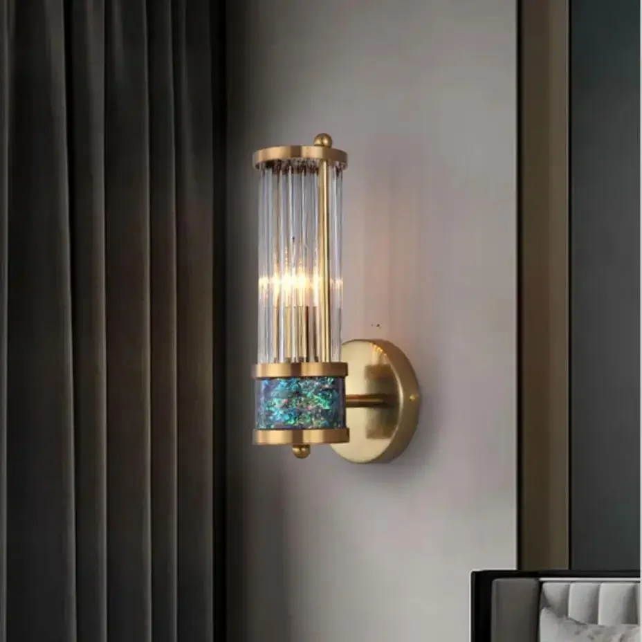 Modern Home Led Wall Lamp Clear Crystal Minimalist Bedside Living Room Background Wall Decoration Sconce Lighting Fixtures E14