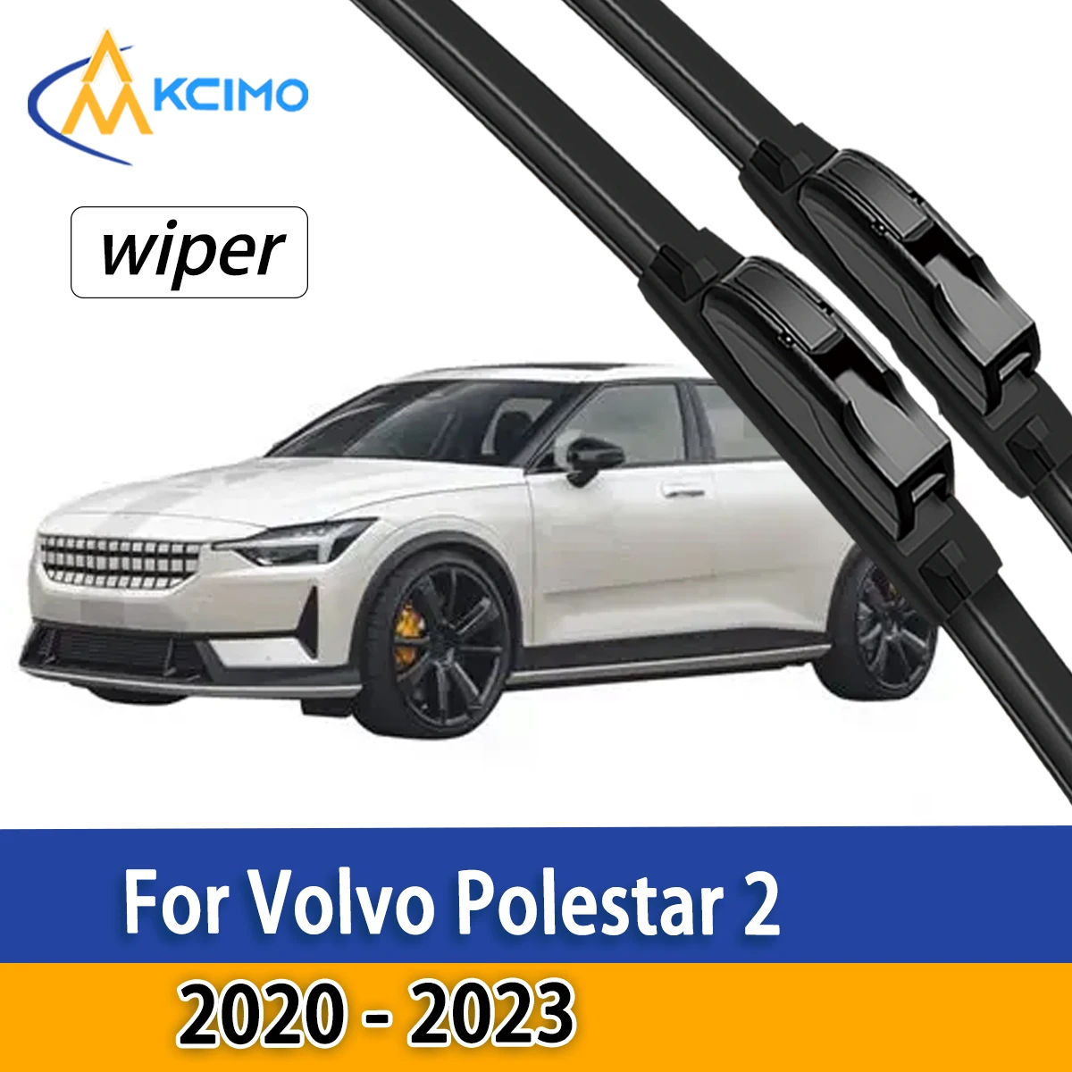 

Wiper Blades For Volvo Polestar 2 2020 - 2023 Sedan Touring Front Windshield Wiper Hook Soft Rubber Frameless