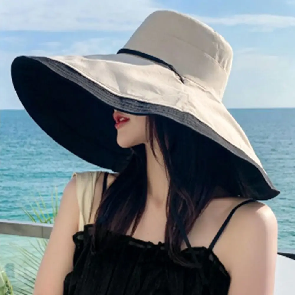 Fashion Foldable Fisherman Hat Wide Brim Double-Sided Sun Hat Breathable Quick Dry Sunshade Cap Travel