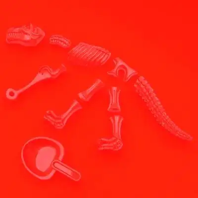 1 Juego de moldes de arena de dinosaurio para playa para niños, juego de plástico Diy, aprendizaje creativo, actividad al aire libre para niños, agua de piscina