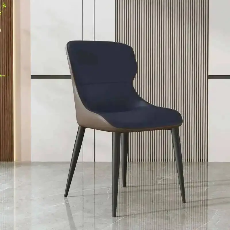 Design Stuhl Metall Terrasse Weiche Esszimmer Leder Eisen Boden Luxus Lounge Esszimmer Stuhl Nordic Dinette Cadeiras Postmoderne Möbel