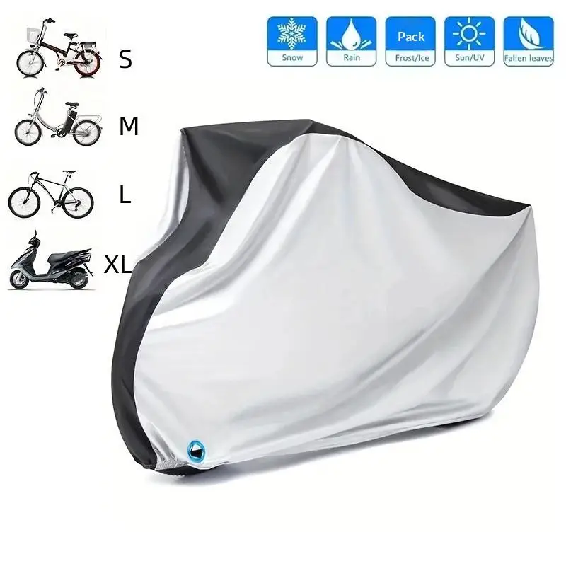 

Durable Bike Cover for Electric Cycle; Waterproof and UV Resistant With Lock Hole Size S-XL
