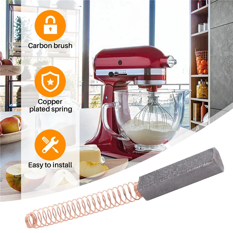 A94E-W10380496 Щетка для двигателя миксера на подставке для Whirlpool и кухонных принадлежностей Щетка для двигателя миксера Новый AP5178083, PS3495098-2 Pack