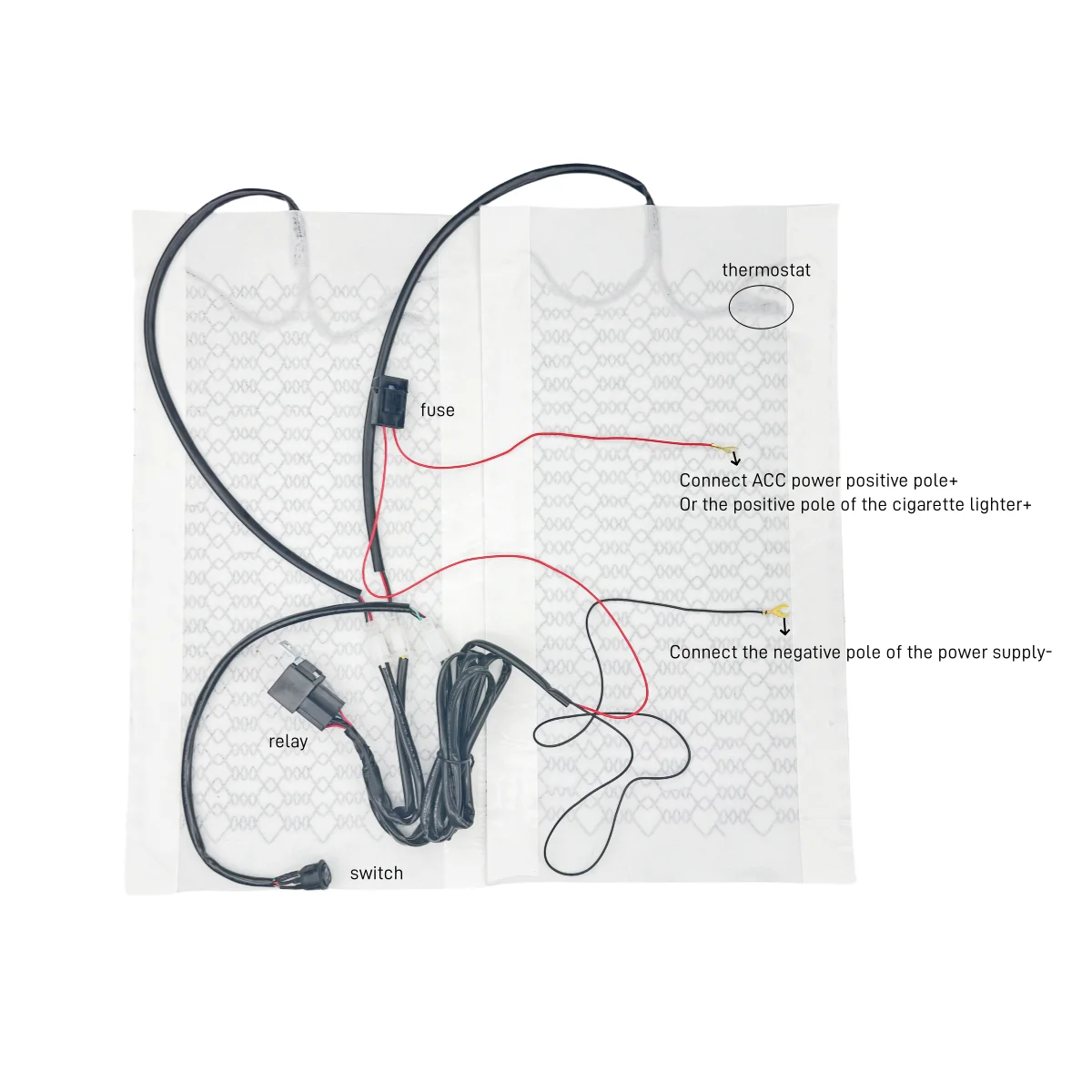 12V universal carbon fiber seat heating heater pad car heater round switch heated seat cover warm support Autumn winter