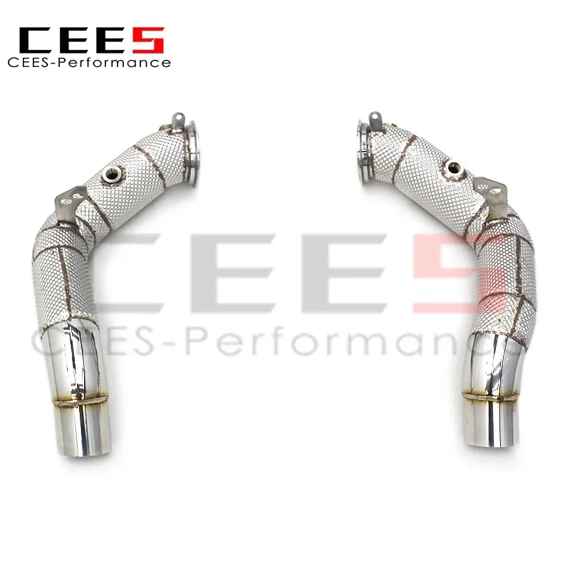 

Даунпайп CEES для BMW M6 F12 4.4T 2012-2016 Catless Downpipe без катализатора, выхлопная труба из нержавеющей стали в сборе
