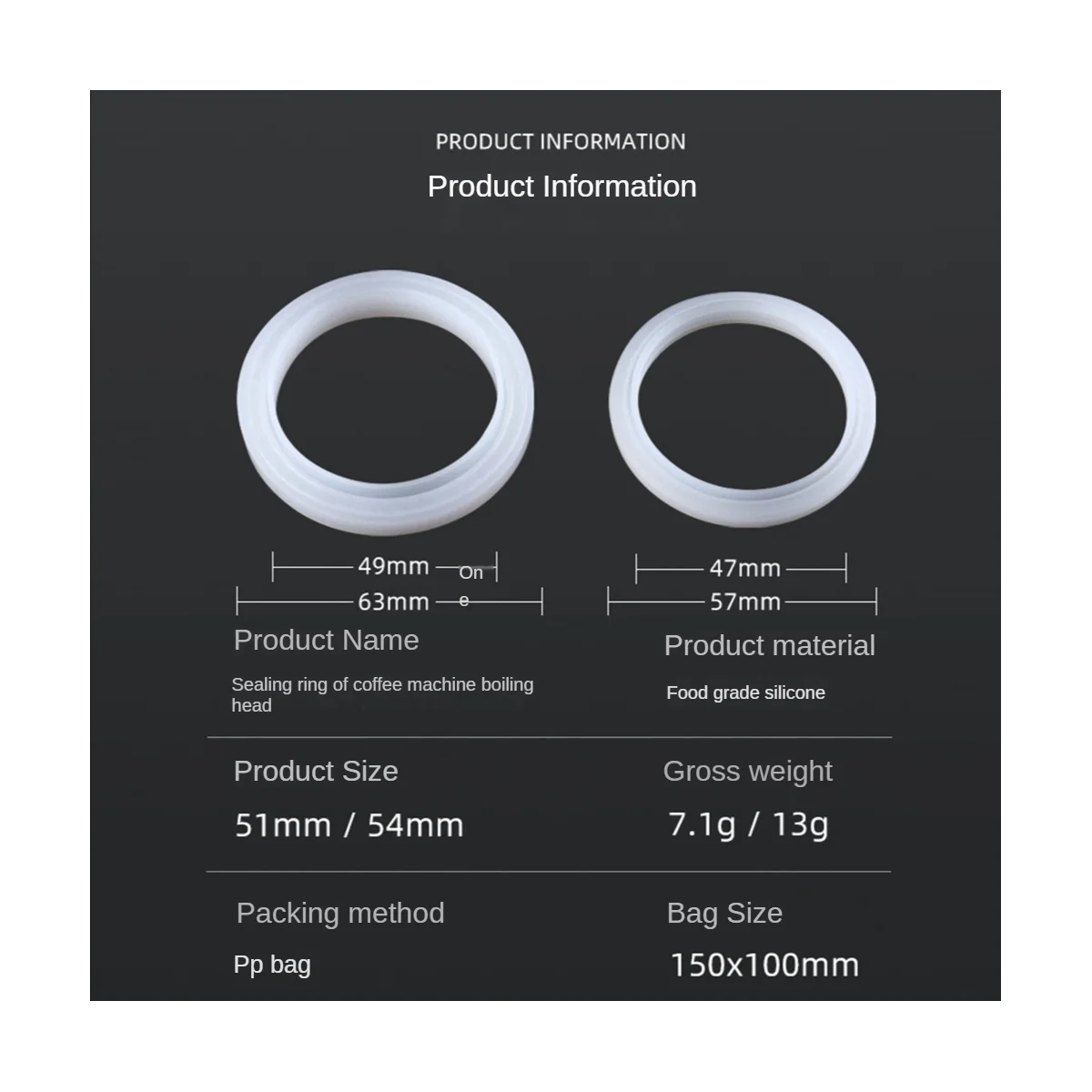 Junta de cabezal de preparación de silicona para cafetera, anillo de sellado, piezas de máquina para cafetera 450/870/878/880