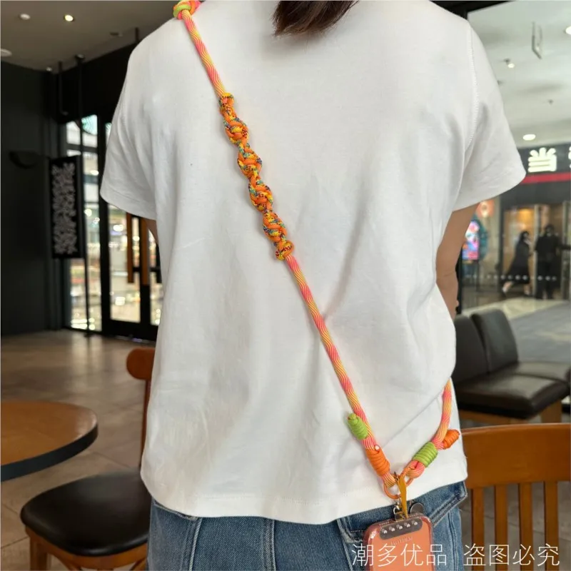 Handmade Mountaineering Travel Crossbody Mobile Phone Lanyard Bag Camera Strap Multifunctional Pendant Anti-Lost Storage Rope