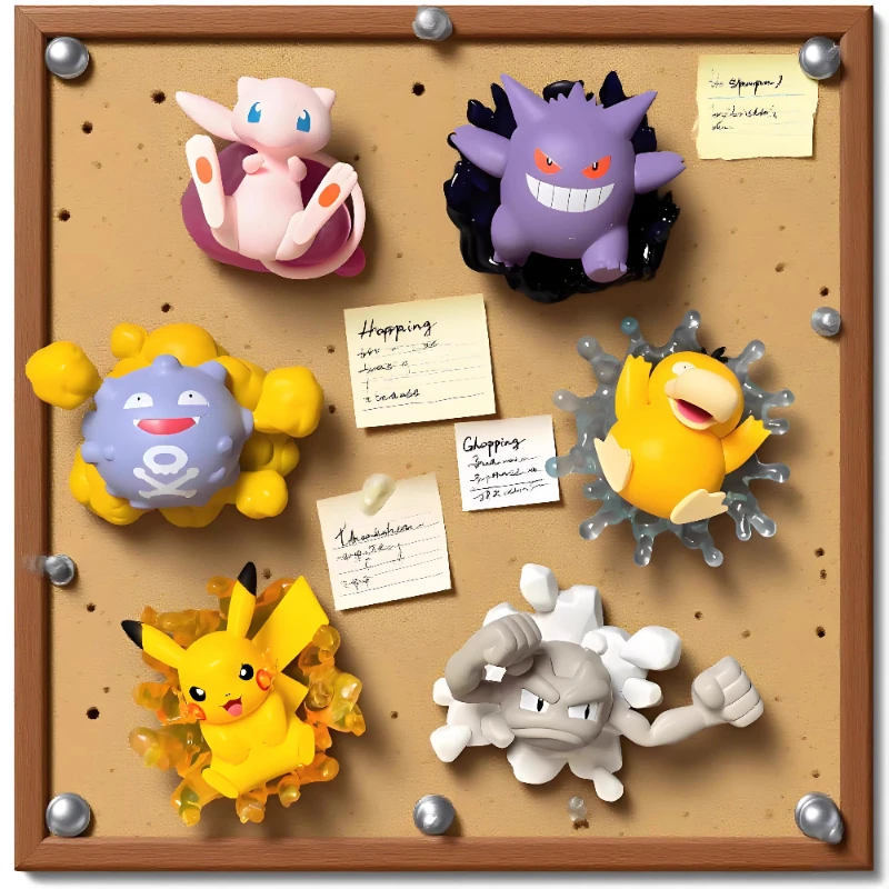 

Pokemon Kawaii Anime Figrue Pikachu Gengar 3d Magnetic Refrigerator Sticker Collectible Adorable Toy Girl Christmas Gift