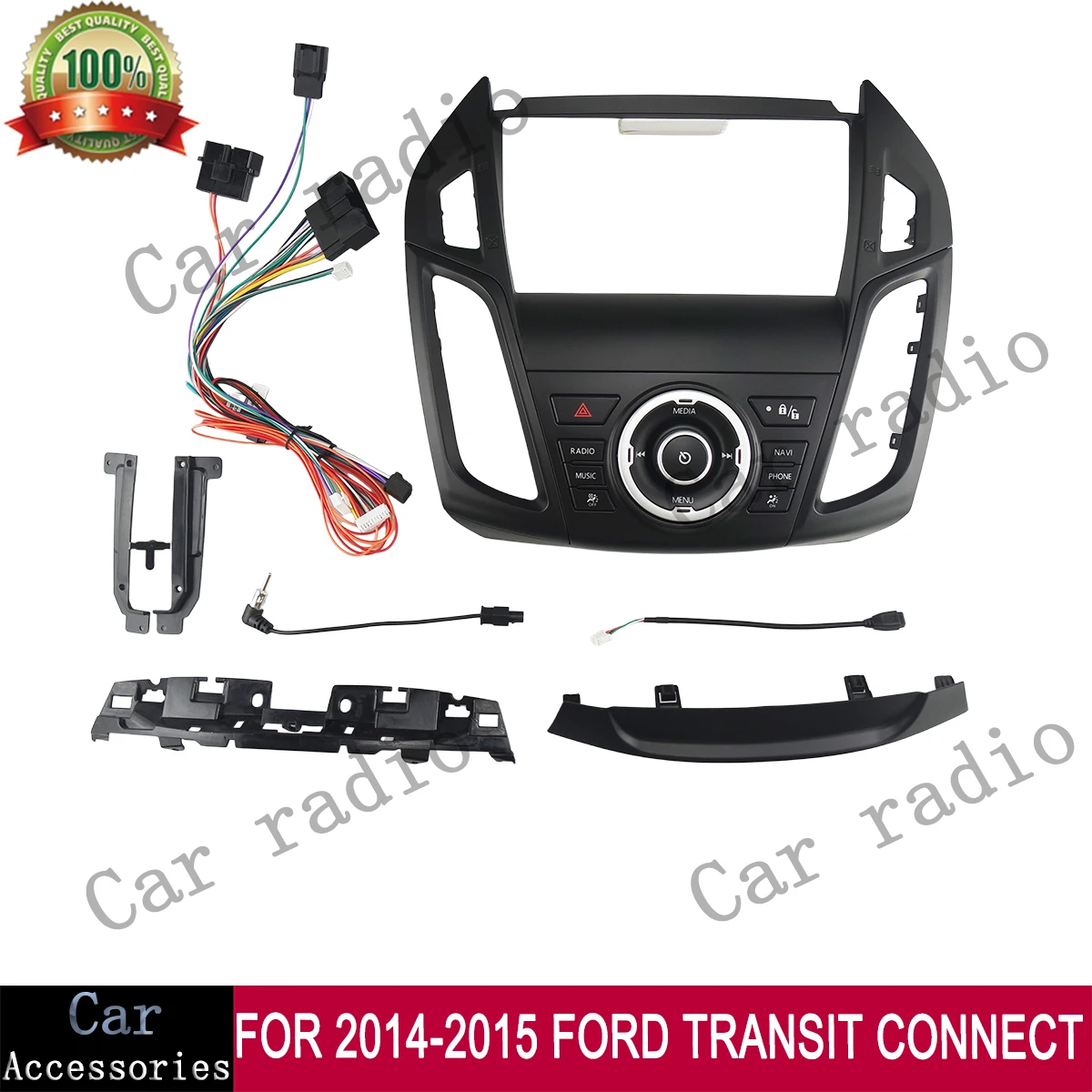For 2014-2015 FORD TRANSIT CONNECT 9 INCH Car Radio Android Stereo Frame Player Head Unit Fascia Panel Dash Board Cover