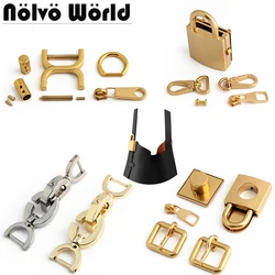 1/3/15Sets Metal Double Ring Buckles For Shoulder Bags Belt Hooks Clasp Locks Connector Hangers Pendant PadLock Accessories