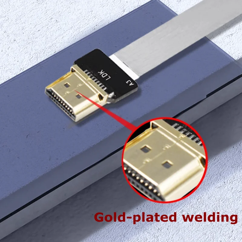 Anti-interference Ribbon FPV HDMI-Compatible Connector Flexible Flat Cable Raspberry Pi 4 Micro Mini HDMI-compatible