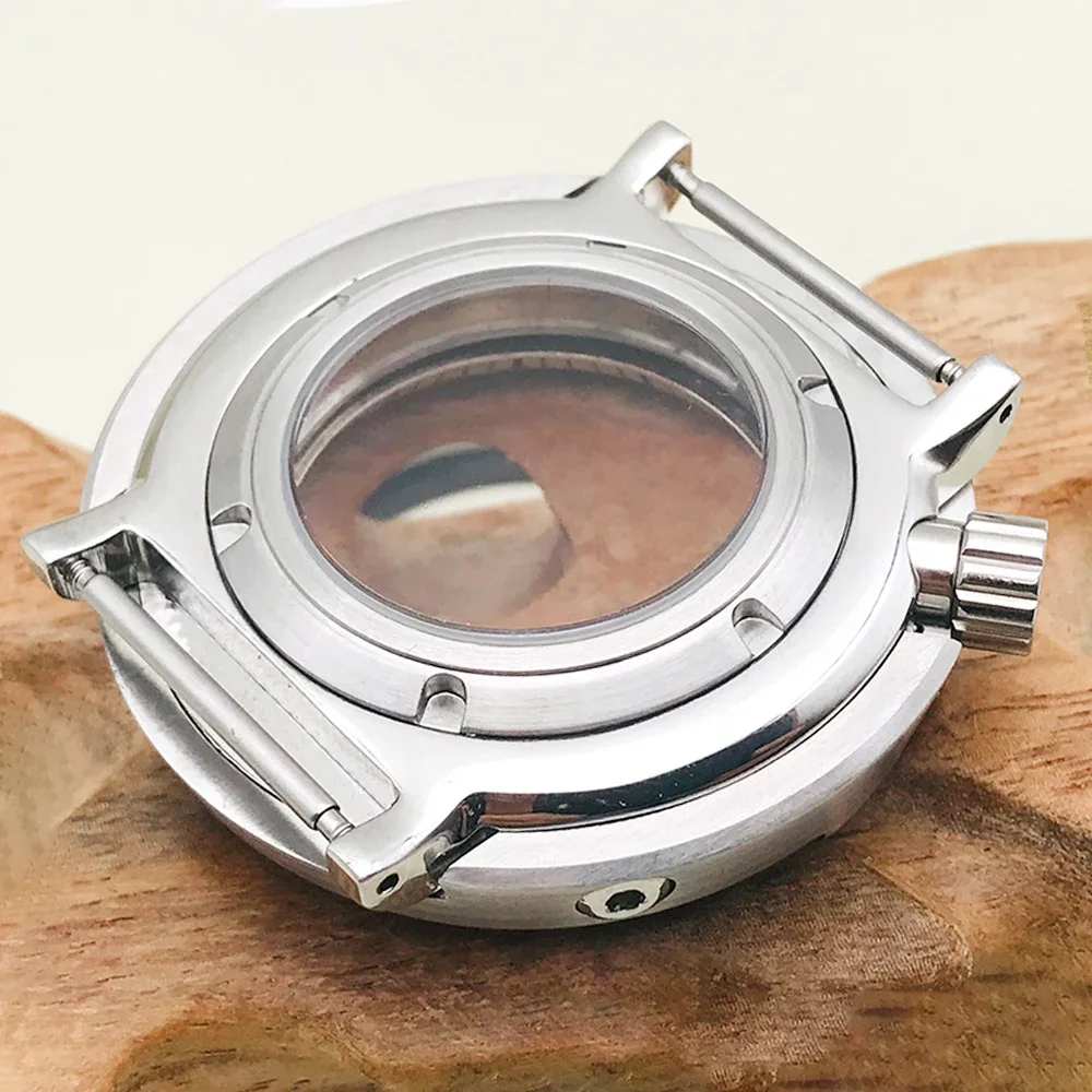 Boîtiers de montre en verre saphir de thon, 47mm, adaptés au mouvement NH34 NH35 NH36 4R35 7S26, couverture arrière transparente, boîtiers de montre de plongée