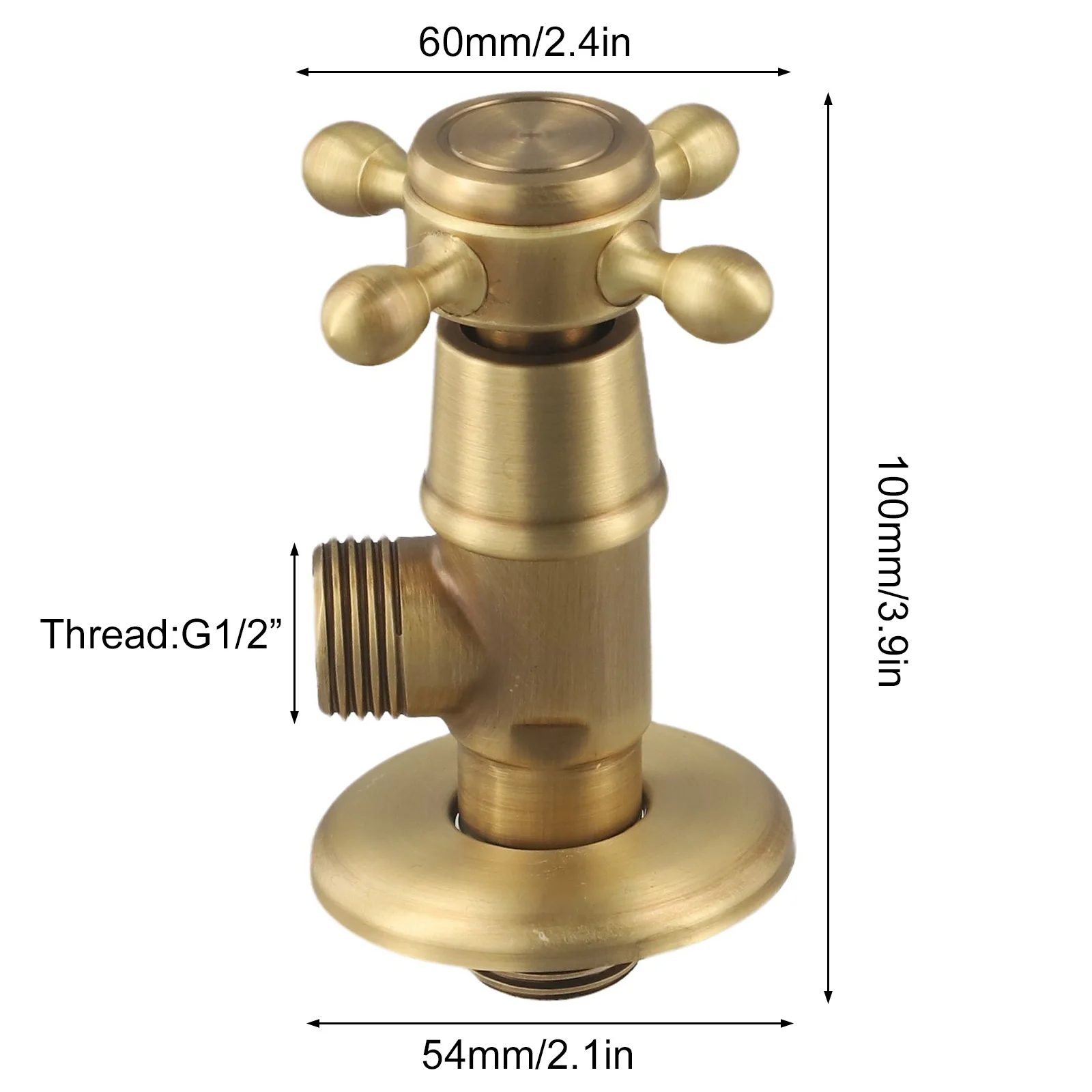 Antique Angle Valve European Angle Valve Hot And Cold Compatibility Long-lasting Performance For Any Setting For Balcony