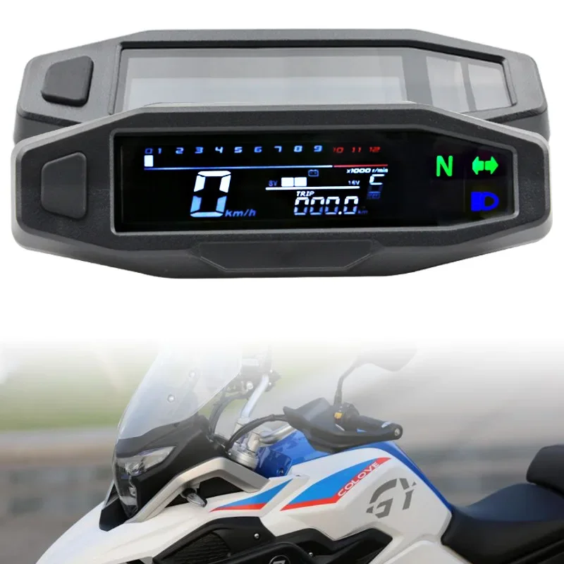 New Motorcycle LCD Digital Odomete Speedometer Oil Gauge Tachometer Universal Digital Motorcycle Accessories Meter Speedometer