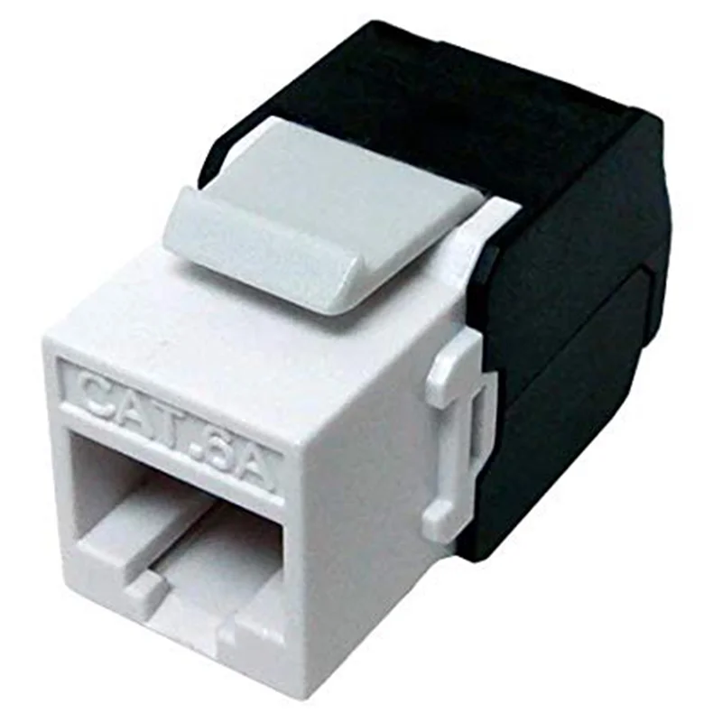 B92B-40-Pack Cat6a RJ45 Keystone Jack - Cat6 Compatible -180 Degree Toolless -Ethernet Wall Jack -Cat6a Network Coupler