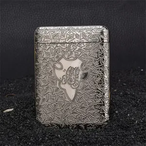 سبيكة Peaky Blinders بنمط منقوش ، مقاومة للضغط ، علبة سجائر مفتوحة تلقائية ، هدية عطلة رائعة أفضل 10 ولاعة بيكي بليندر مبيعا - رقم 1