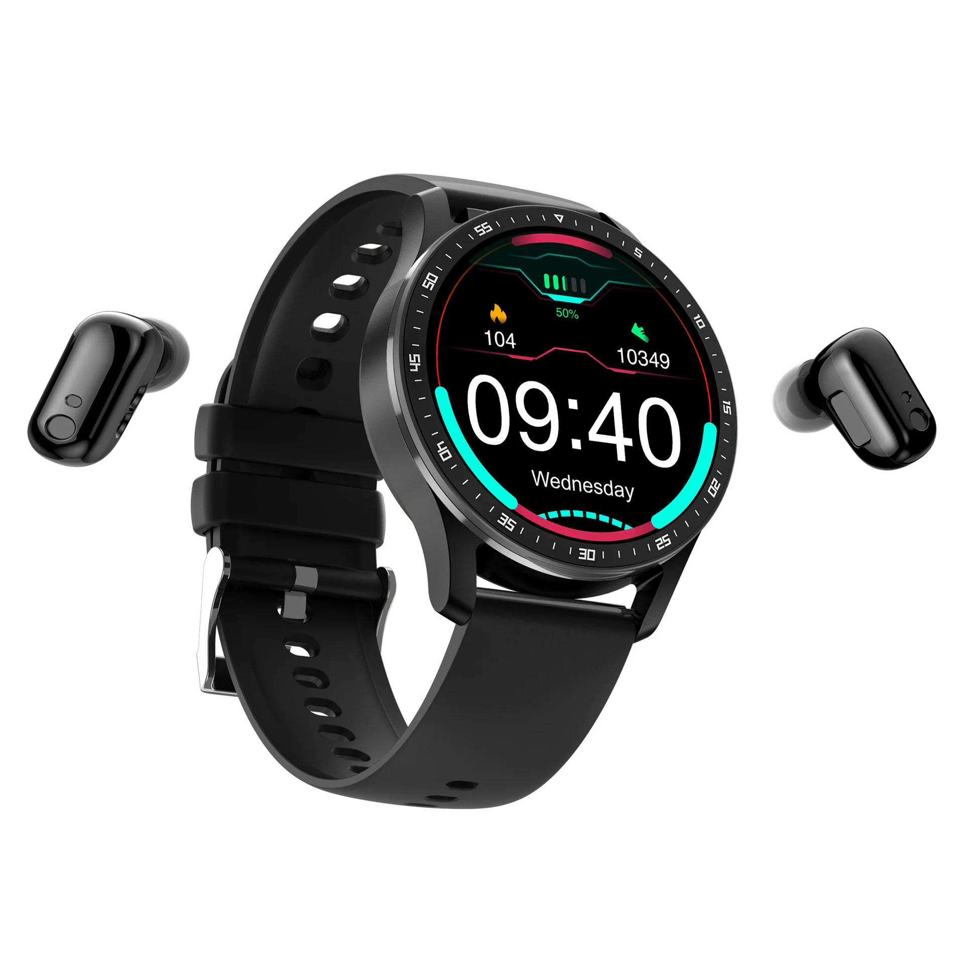 

New arrival 2 in 1 smartwatch sport watch BT earbuds in-ear dial call Heart rate fitness tracker X7 smart watch with earphone