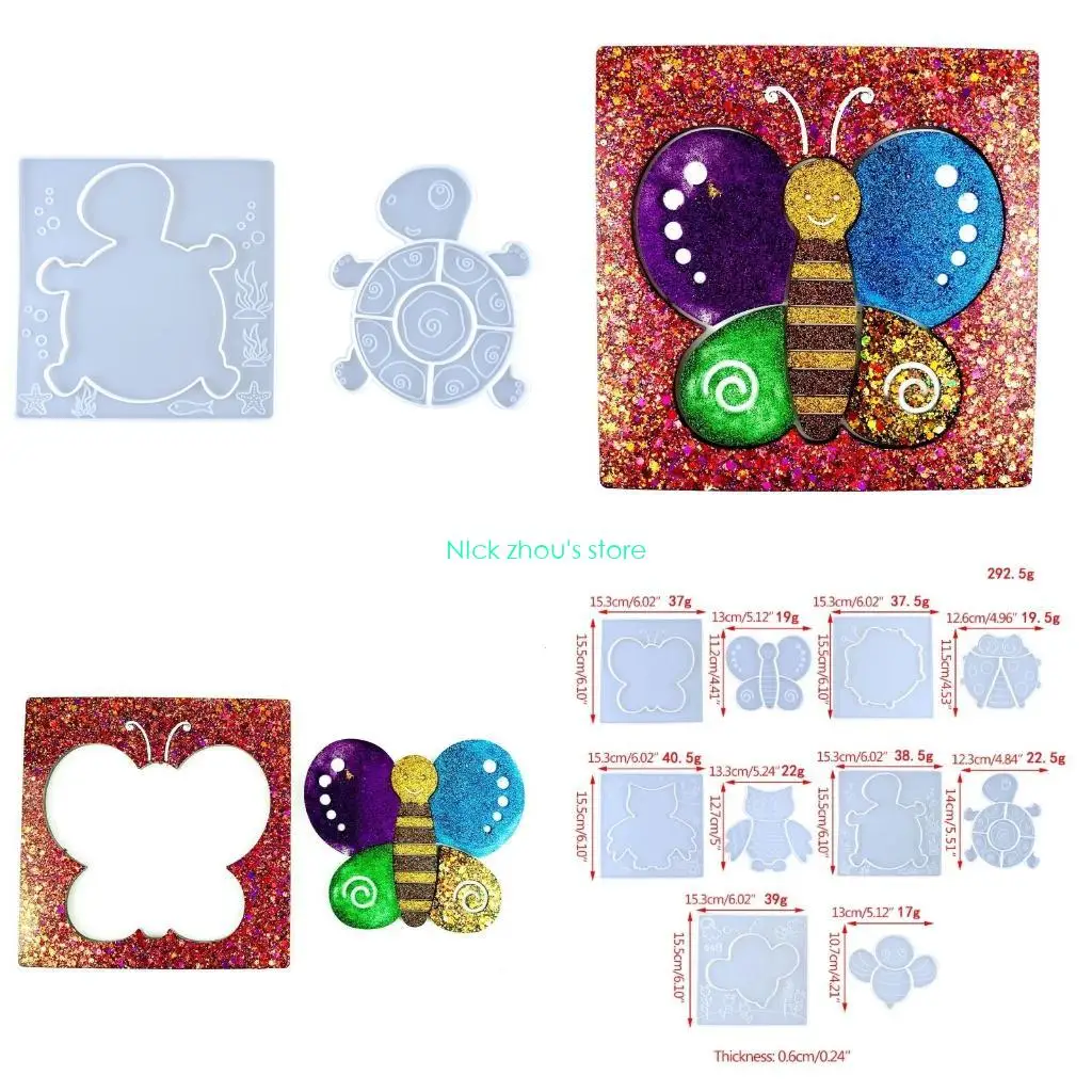 

E15E Children Games Silicone Mold Cartoon Animal Kids Puzzle Mould for Kids