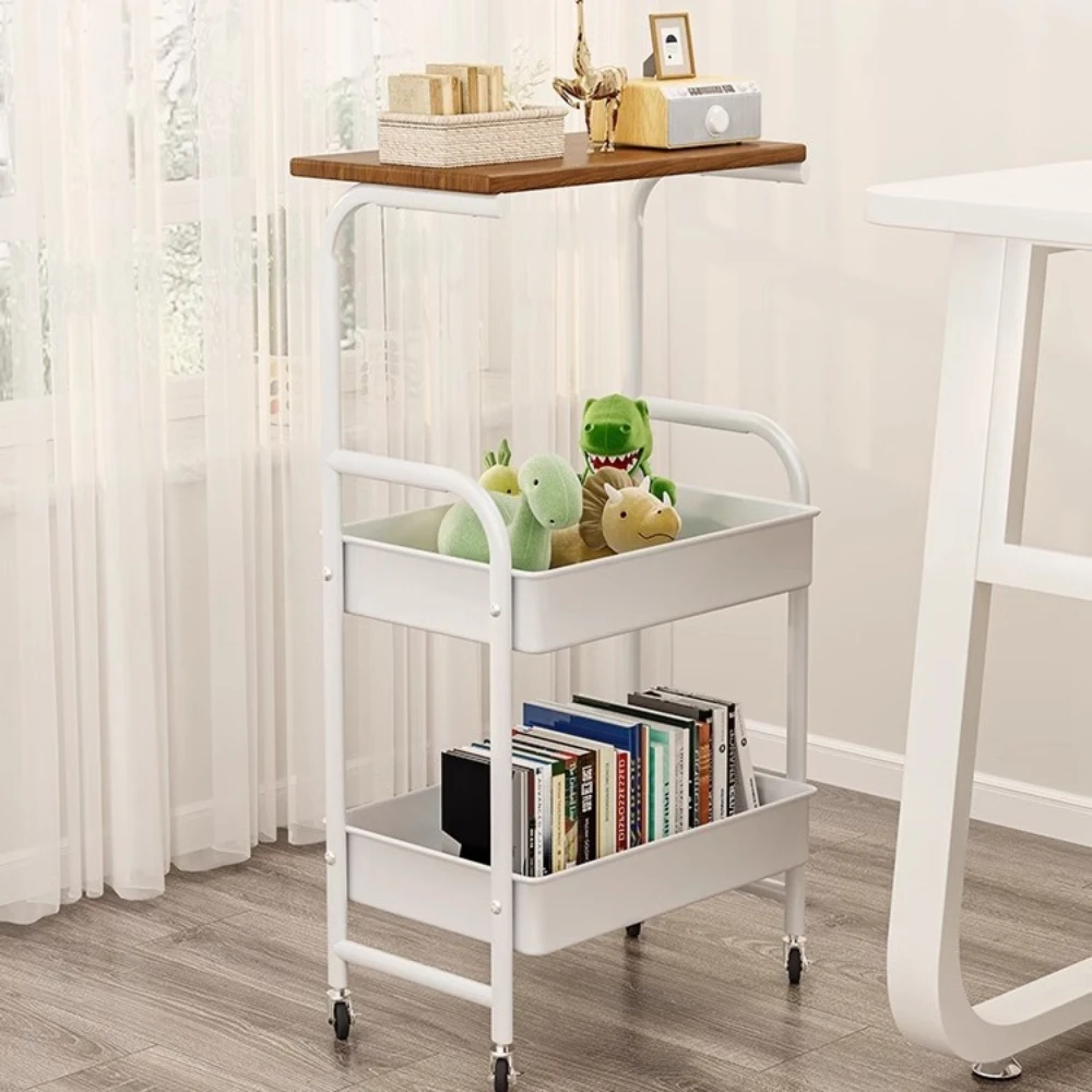 Modern Storage Carts Slim Multipurpose Rustproof Modern Storage Cart Multi-layer Rolling Cart with Wheels Home OrganizerTrolley