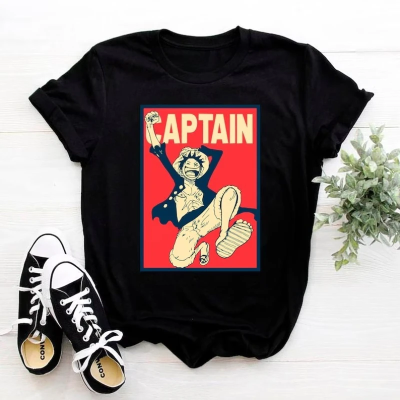 

Цельная футболка с рисунком аниме Зоро Луффи, летняя хлопковая мужская женская футболка, уличная одежда, повседневный тренд, топ с короткими рукавами для пары в стиле хип-хоп