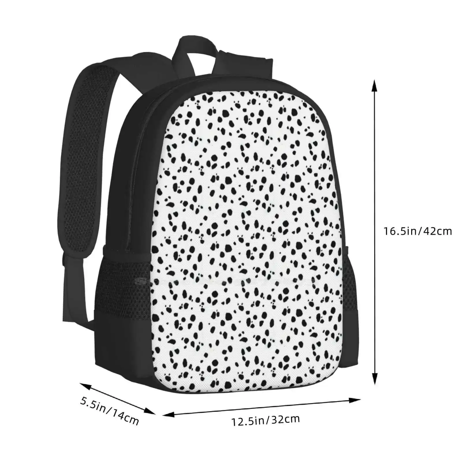 Mochila escolar de grande capacidade para cães, Loolyelzayat, fofo, pontos, dálmata Dog Print, animais, animais de estimação, cachorro, fofo