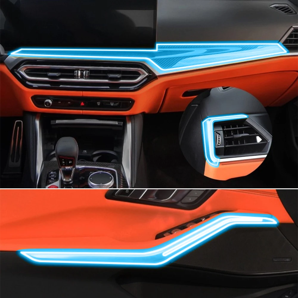 Transparente TPU-Schutzfolie für die Mittelkonsole des Getriebes im Autoinnenraum für BMW M2/M3 G87 G80 2023 Kratzfester PPF-Aufkleber – Detail 3