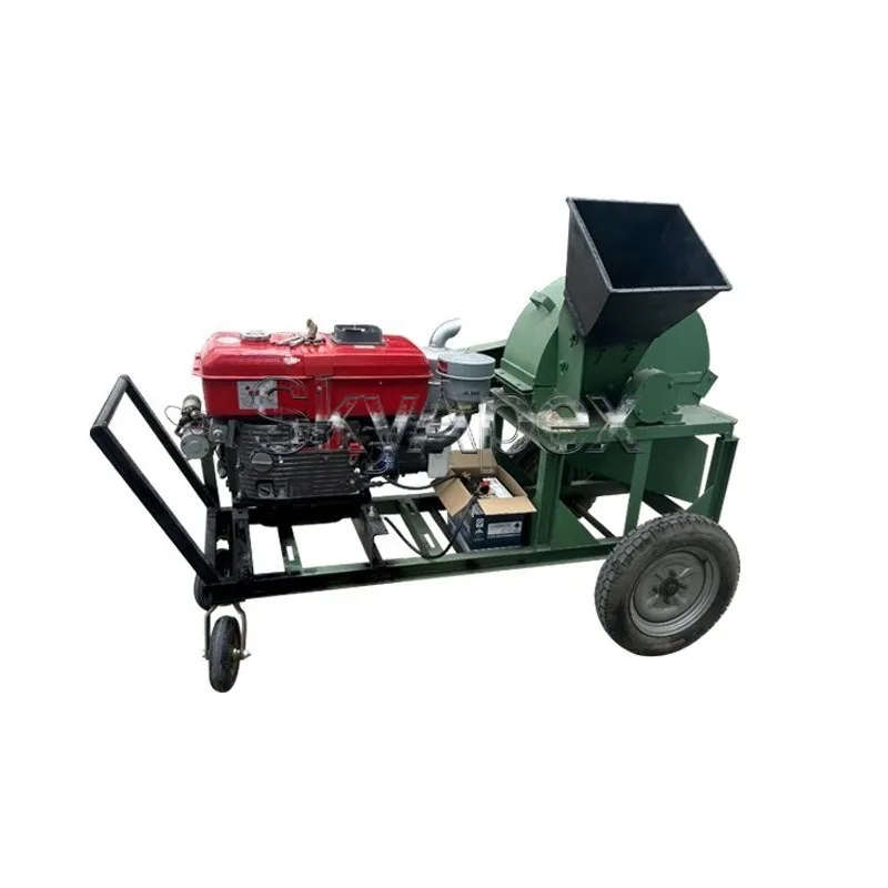 Wood Crusher Branch Stick Block Grinding Machine Sawdust Wood Powder Processing Orchard Garden Waste Shredding Equipment