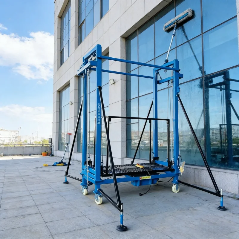 Foldable Small Electric Scaffolding Lift High-altitude Maintenance Work Platform Collapsible Small Electric Scaffolding Hoist