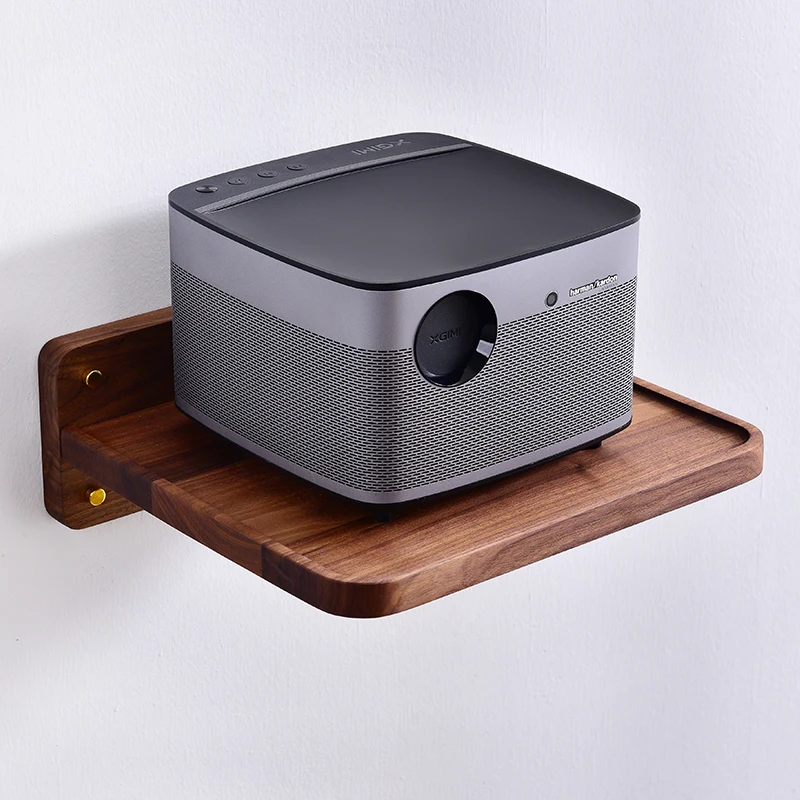 無垢材ブラケット壁掛けベッドサイドウォールラックプロジェクター配置デスクルーター収納木製収納ラック