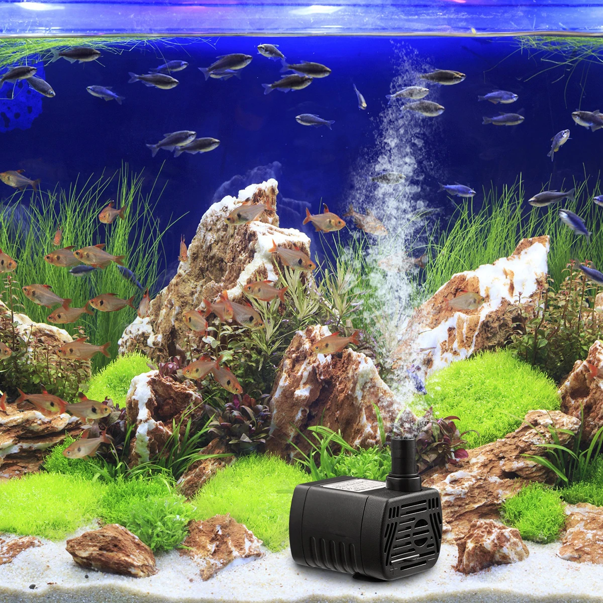 

Mini Submersible Water Pump for Aquarium Fountain Fish Pond Adjustable Flow Rate Protective Shell Durability Long Use No Noise