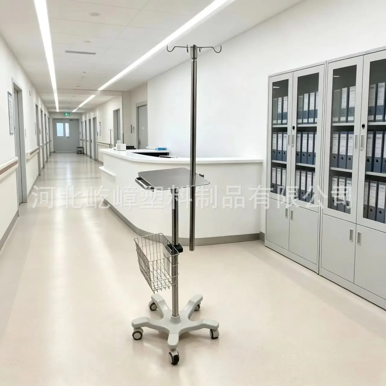 Pump frame, infusion frame, five-foot base, floor-to-ceiling drip rack, portable multi-functional infusion rack in hospital ward