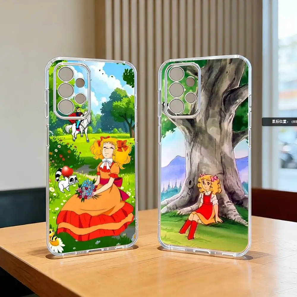 Sweet Candy Candy C-CC-ESs  Phone Case Transparent Silicone Soft For Samsung S25,S24,S21,S22,S23,S30,Ultra,S20,Plus,Fe