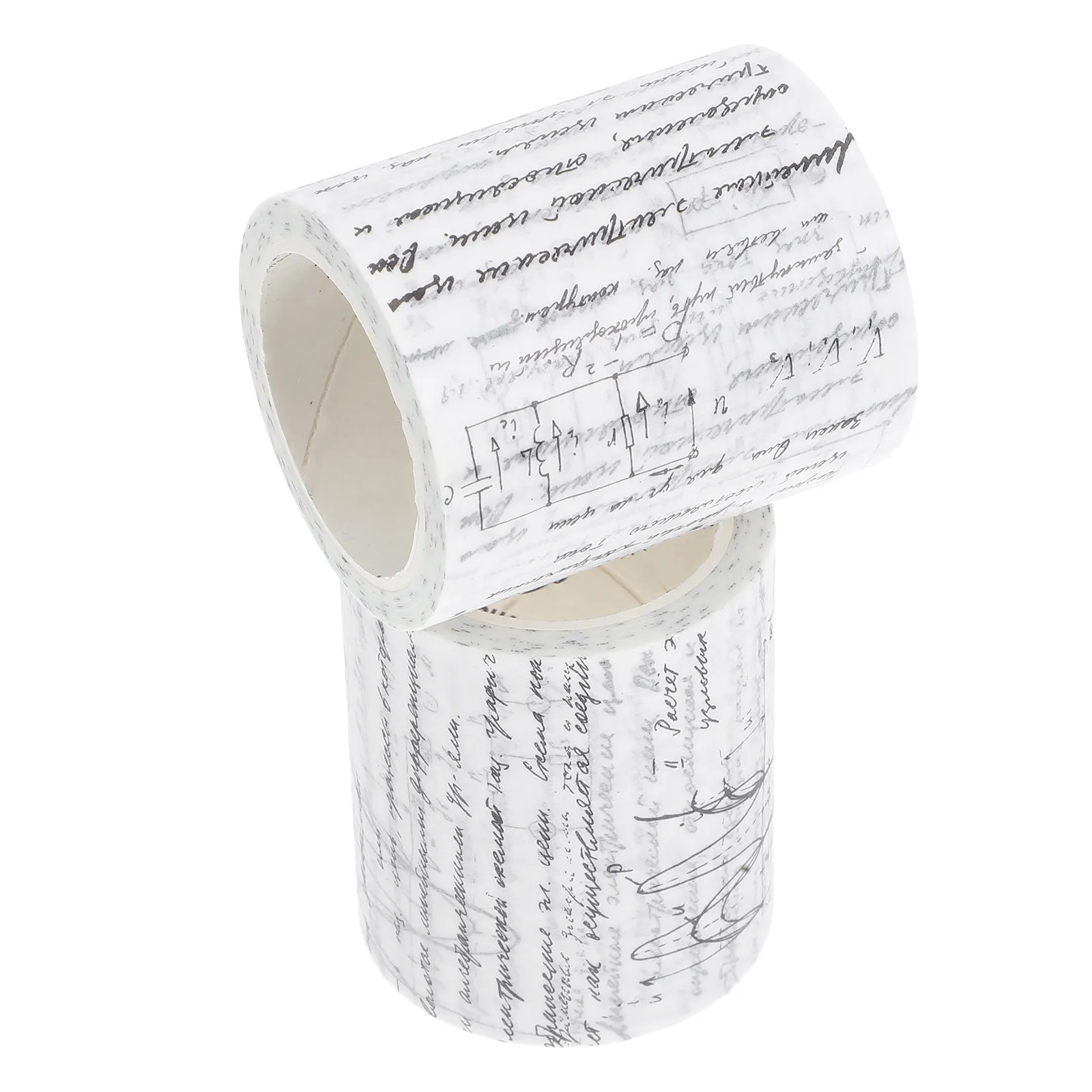 2 Rolls Gothic Washi Paper Tape Vintage Formula Pattern Scrapbook DIY Decorative Adhesive Tape for Diary Gift Wrapping